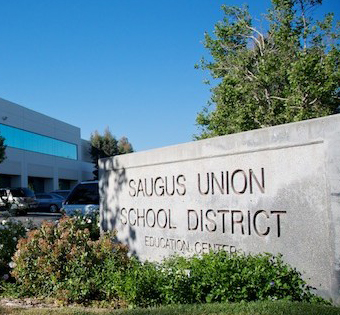 Sign that says Saugus Union School District Educational Center